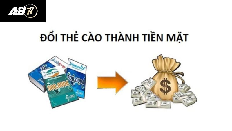 Rút tiền online tại AB77 qua thẻ cào